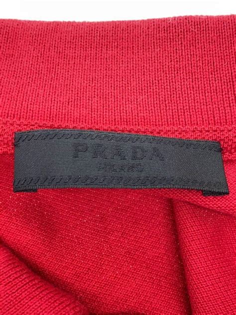 poloshirt prada weiß rot|Prada.